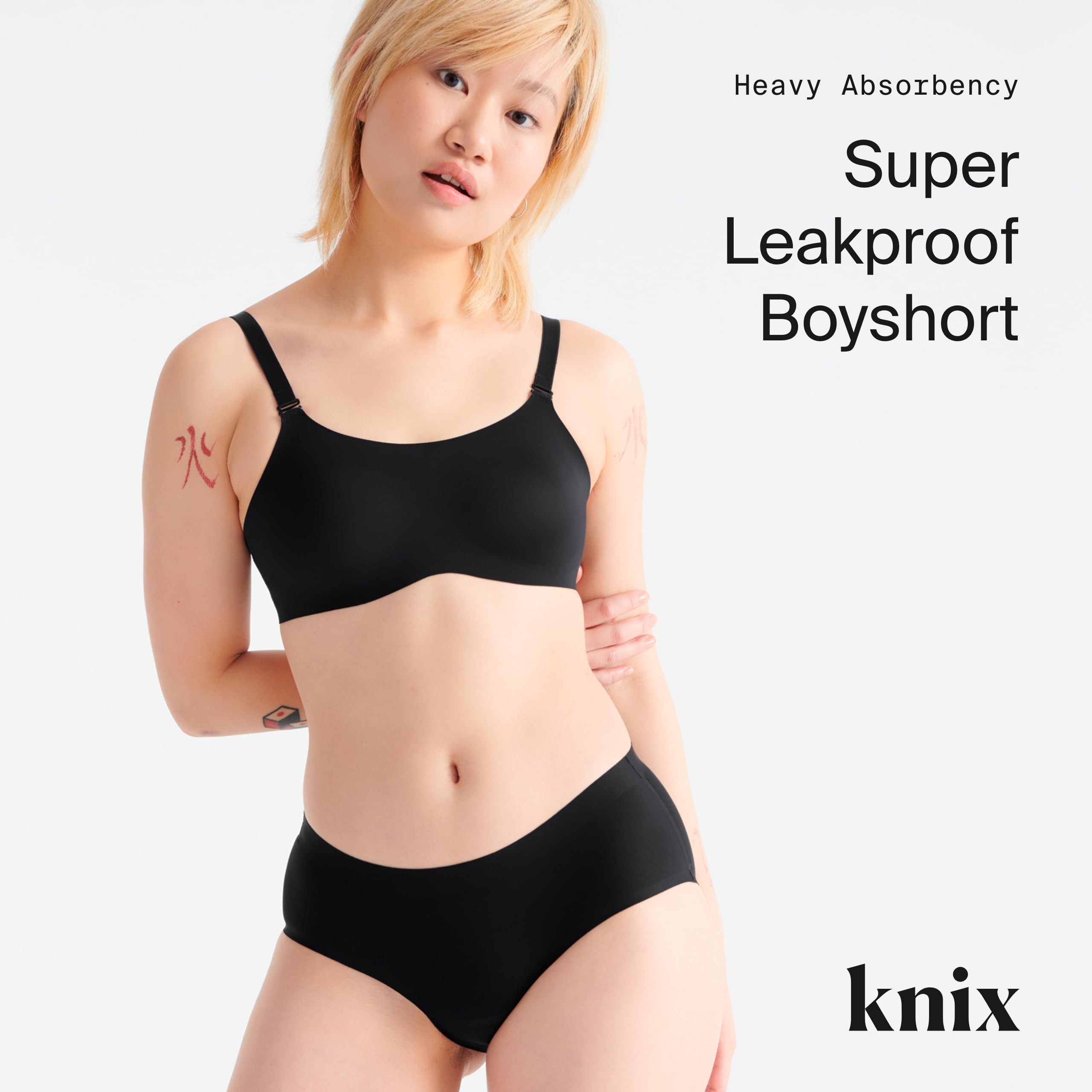 KNIX Super Leakproof Boyshort - Quick-Dry & Breathable Period Panties - Alternative to Menstrual Pads