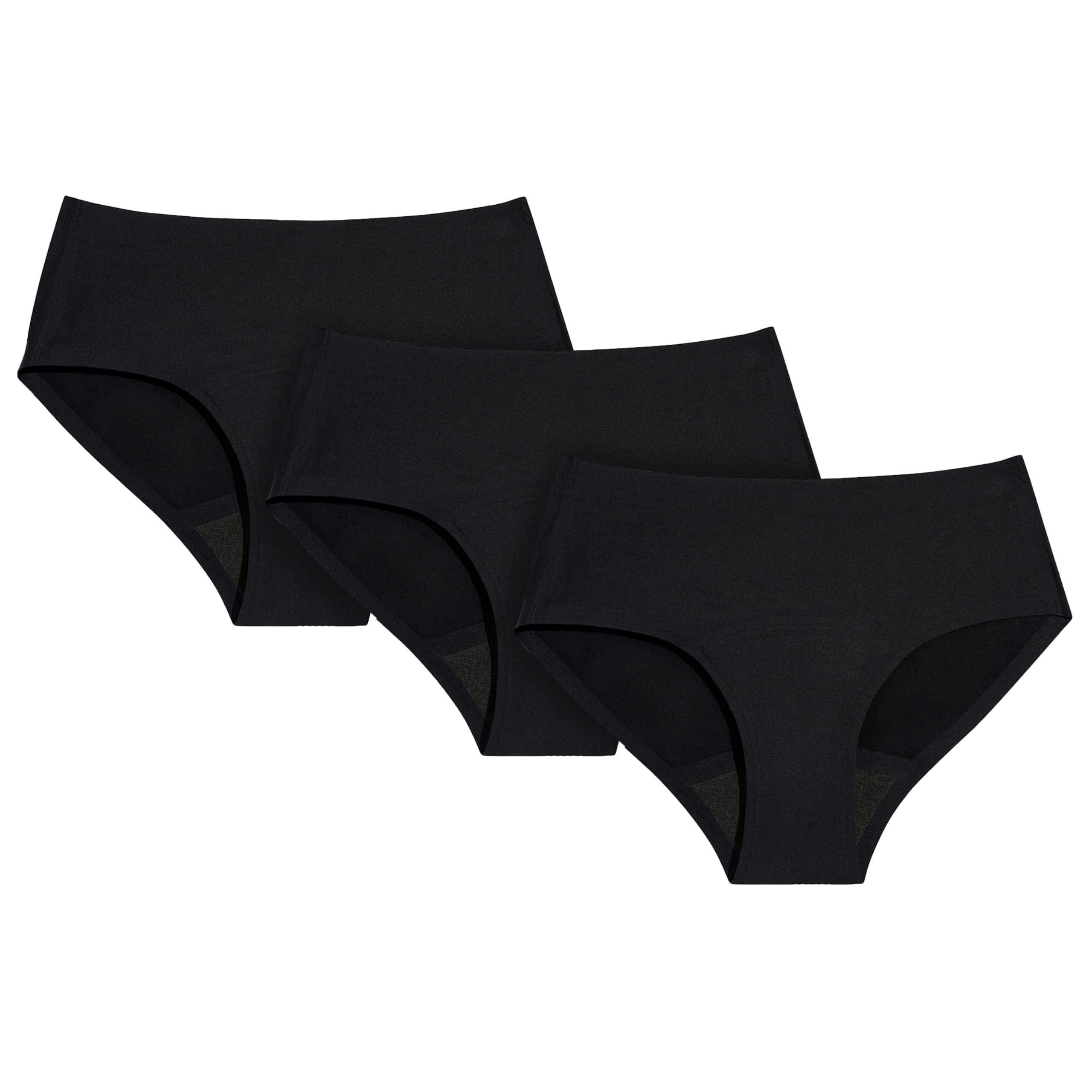 KNIX Kt Teen Super Leakproof Boyshort - Period Underwear for Teens - Breathable & Leakproof Fabric - Menstrual Underwear and Period Protection - Black, (3 Pack)